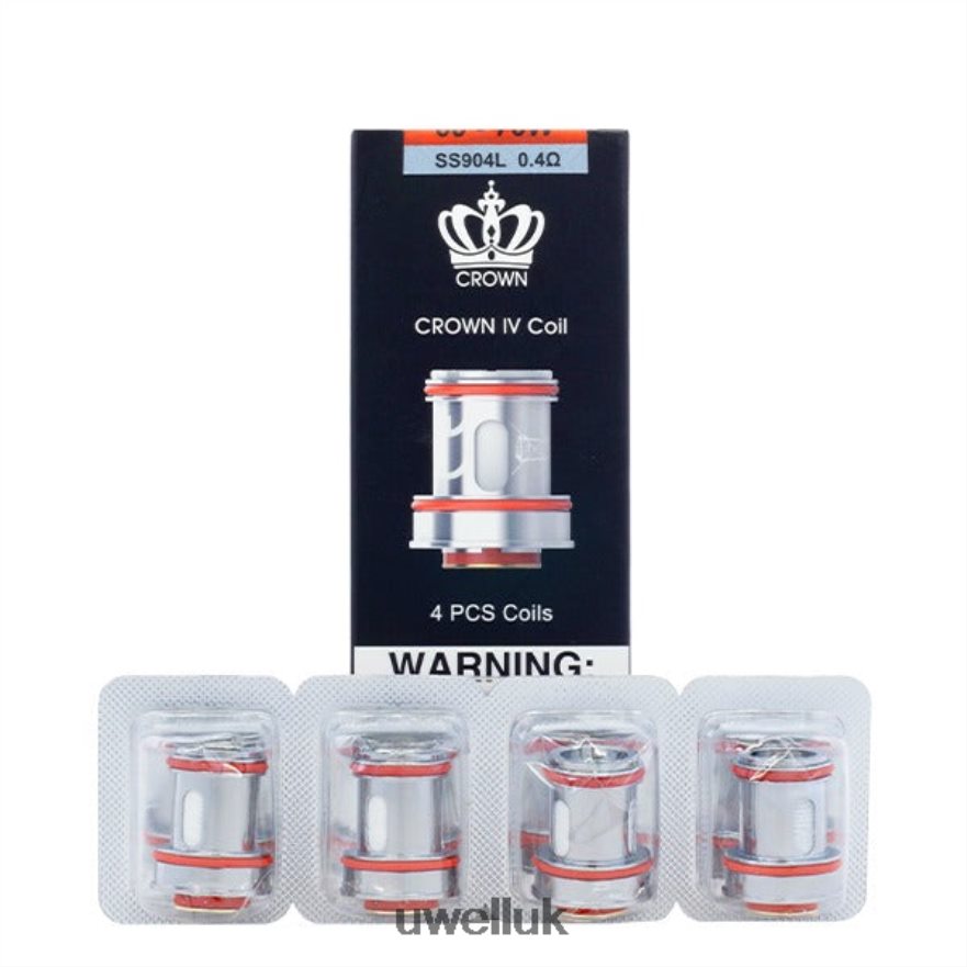UWELL CROWN 4 REPLACEMENT COILS (4-PACK) Dual Coil 0.2ohm 4P2XFT182 - UWELL Vape Kit