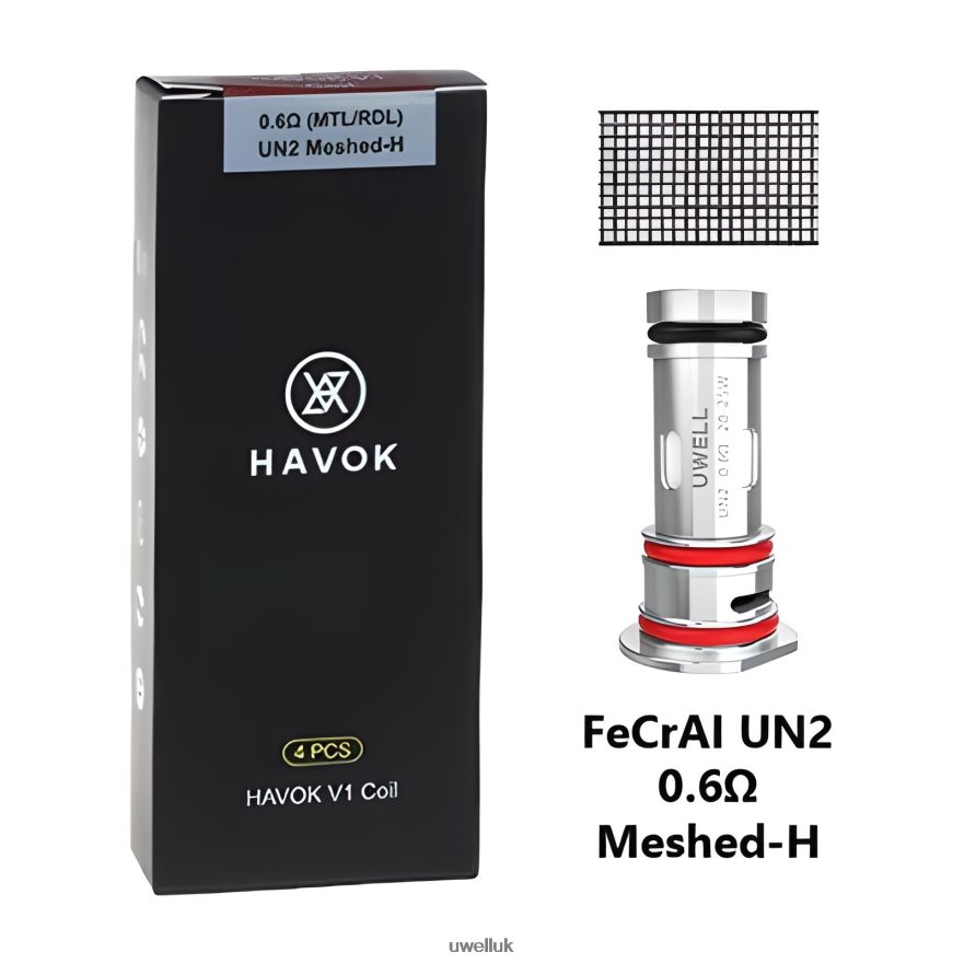 UWELL HAVOK V1 COILS (4-PACK) 0.6ohm 4P2XFT151 - UWELL London