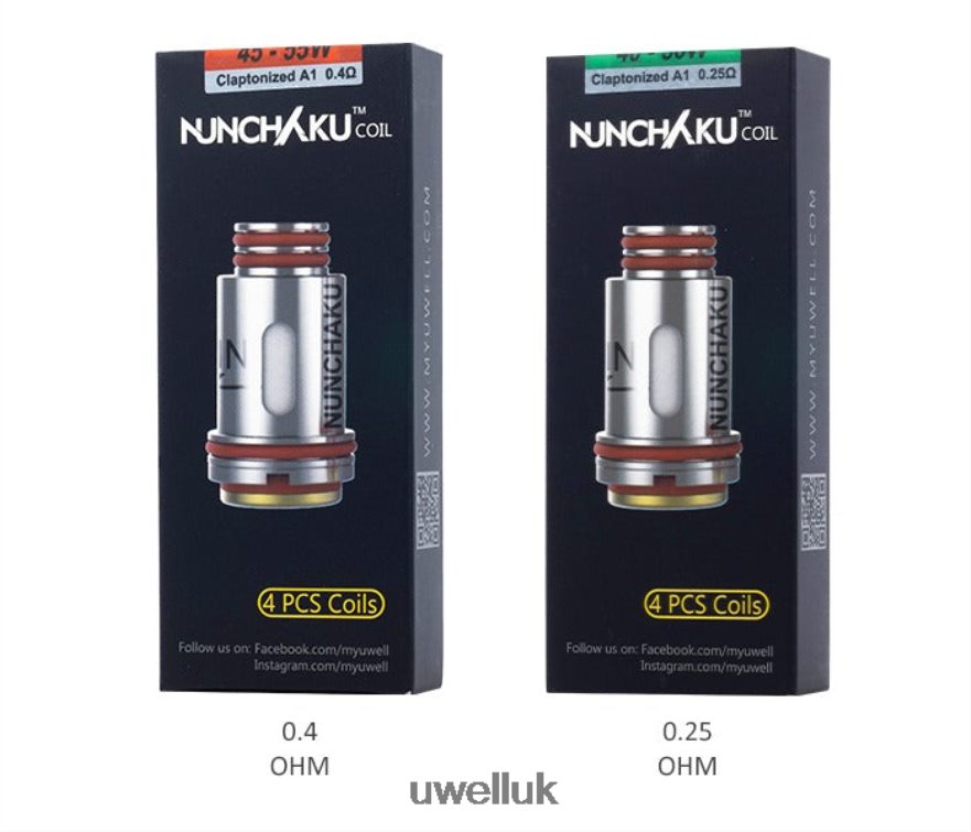 UWELL NUNCHAKU COILS (4-PACK) 0.25ohm 4P2XFT261 - UWELL London