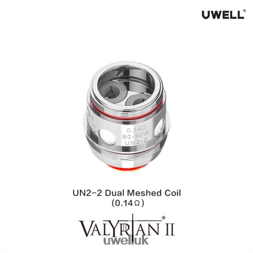 UWELL VALYRIAN 2 REPLACEMENT COILS (2-PACK) UN2 Dual Mesh 0.14ohm 4P2XFT29 - UWELL UK