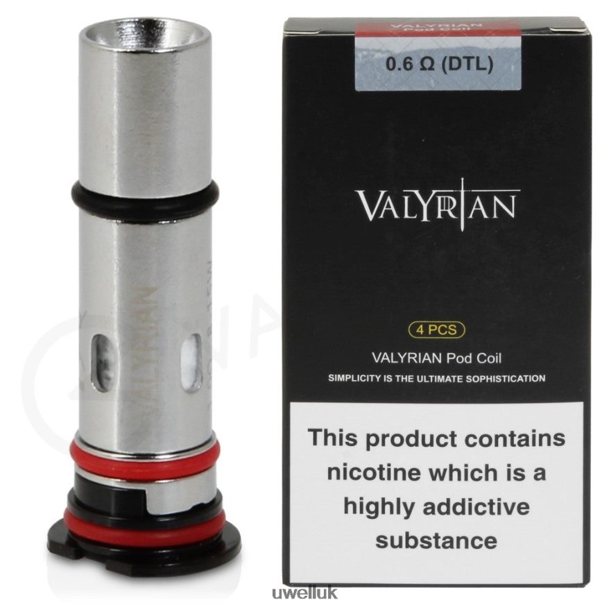 UWELL VALYRIAN POD REPLACEMENT COILS (4-PACK) 0.6ohm DTL 4P2XFT34 - UWELL Vape Mod