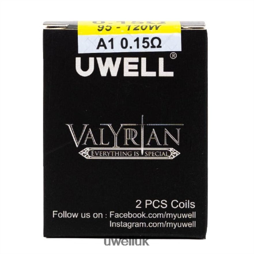UWELL VALYRIAN REPLACEMENT COIL ( 2-PACK) A1 0.15ohm 4P2XFT259 - UWELL UK