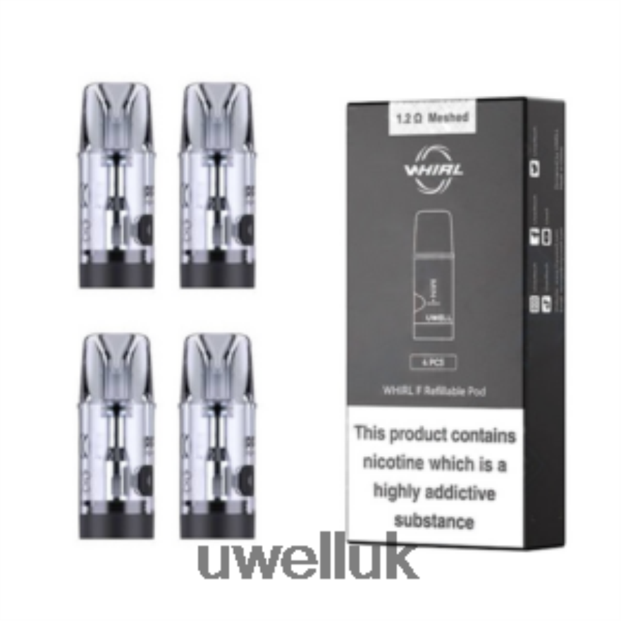 UWELL WHIRL F PODS (4-PACK) 1.2ohm 4P2XFT198 - UWELL Vape Flavour