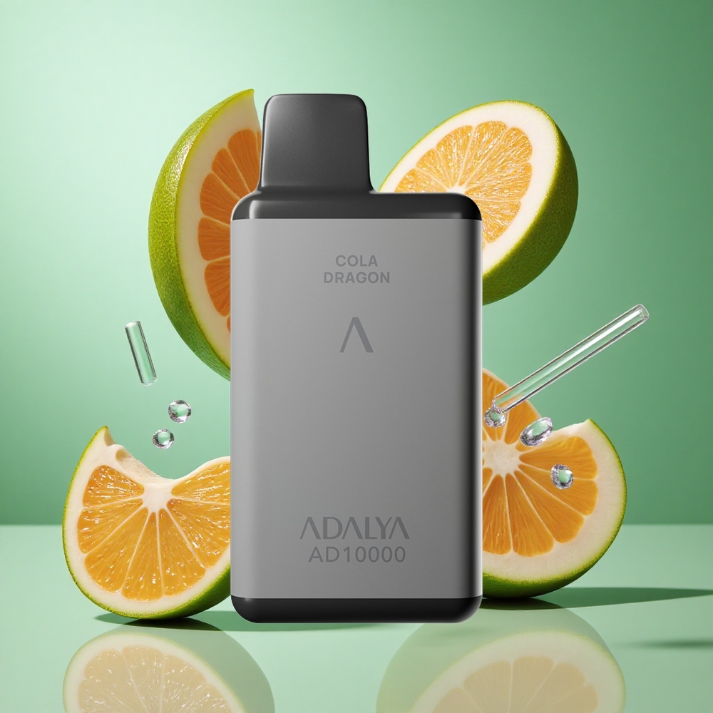 Adalya AD 10000 Puffs Cola Dragon UK Wholesale Vapes Space Gray USB-C