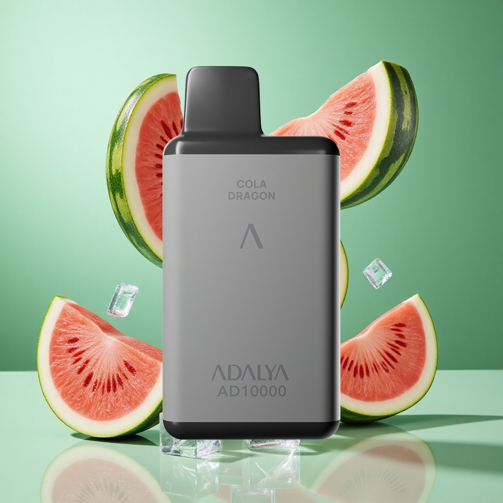 Adalya AD 10000 Puffs Disposable Vape Watermelon Ice UK Wholesale Vapes Space Gray USB-C