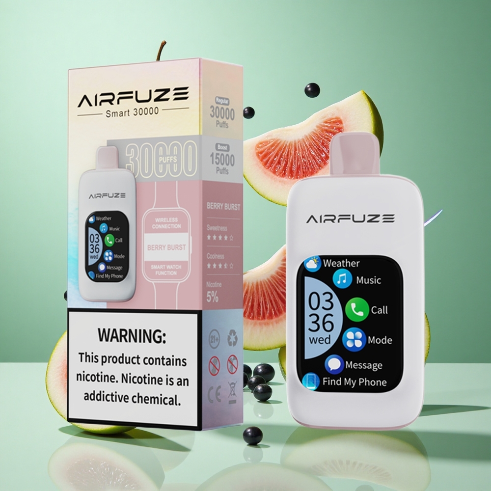 AirFuze Smart 30000 Puffs Berry Burst UK wholesale vapes with 2.01\"TFT touch screen