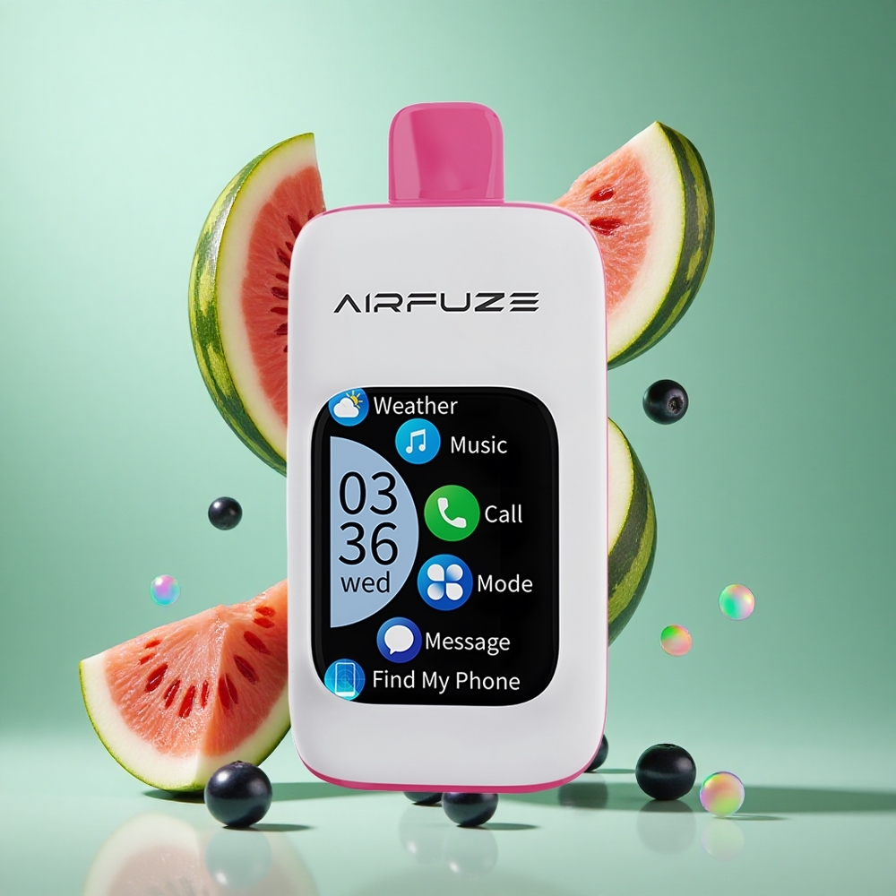 AirFuze Smart 30000 Puffs Disposable Vape Blueberry Watermelon UK wholesale vapes with 900mAh & Type-C