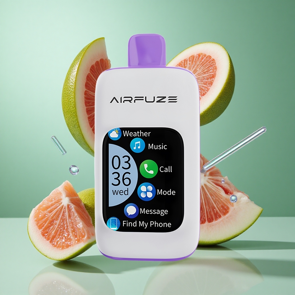 AirFuze Smart 30000 Puffs Disposable Vape Grape Burst UK wholesale vapes with 2.01" Touch Screen