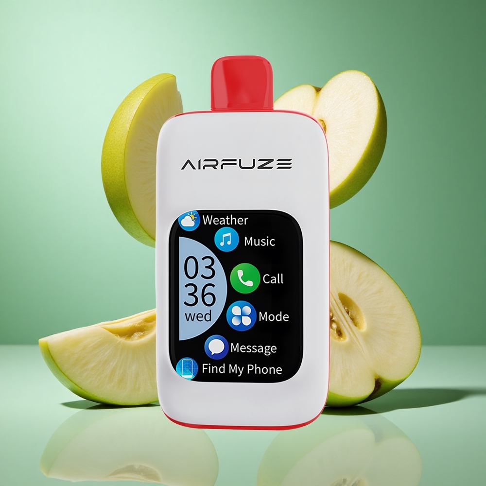 AirFuze Smart 30000 Puffs Triple Apple UK wholesale vapes with 2.01" TFT touch screen & Type-C