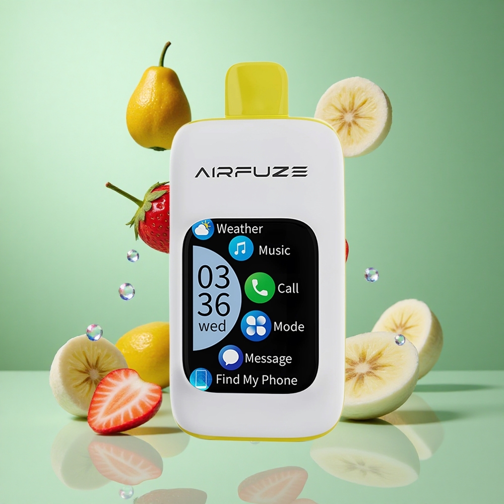 AirFuze Smart Pro 40000 Puffs Strawberry Banana UK Wholesale Vapes with Smartphone Integration & 3 Vaping Modes