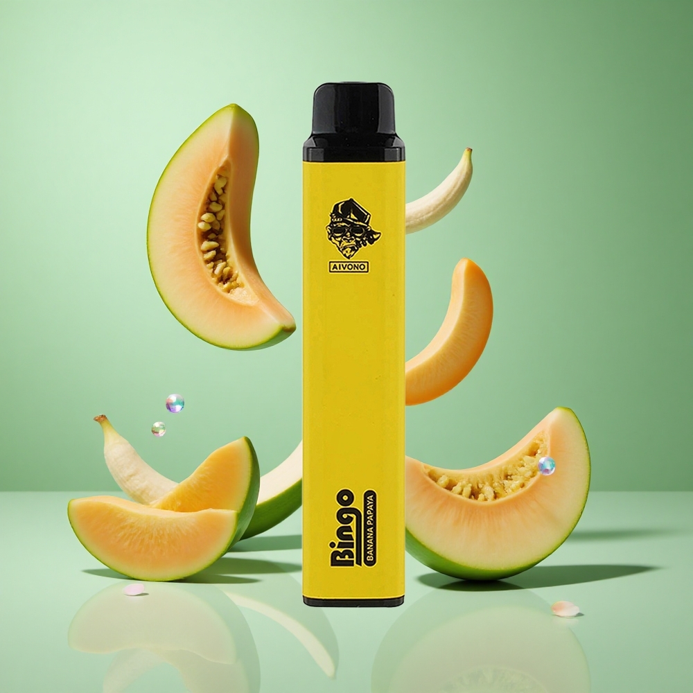 Aivono AIM BINGO 4000 Puffs Banana Papaya UK Wholesale Vapes 10mL 1000mAh