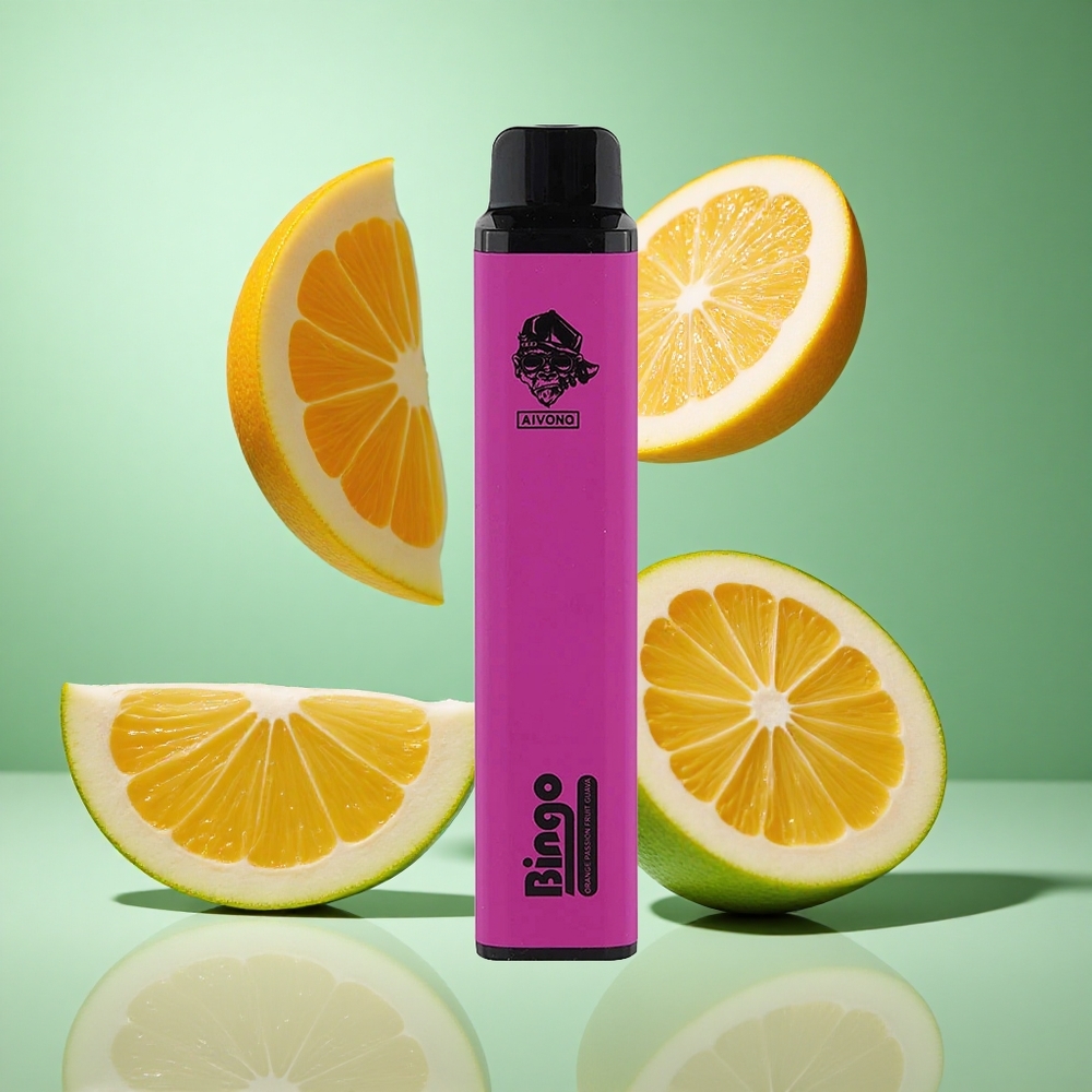 Aivono AIM BINGO 4000 Puffs Orange Passion Fruit Guava UK wholesale vapes 10mL 1000mAh