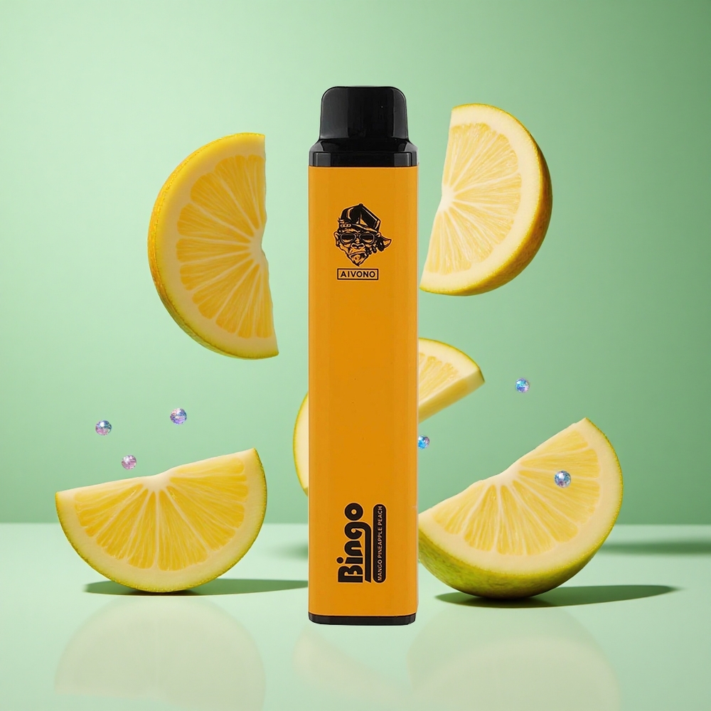 Aivono AIM BINGO 4000 Puffs Pineapple Peach UK Wholesale Vapes 1000mAh Rechargeable Battery