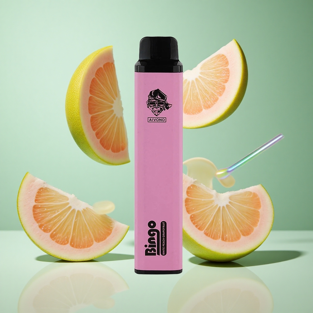 Aivono AIM BINGO 4000 Puffs White Peach Grapefruit UK Wholesale Vapes 10mL 1000mAh