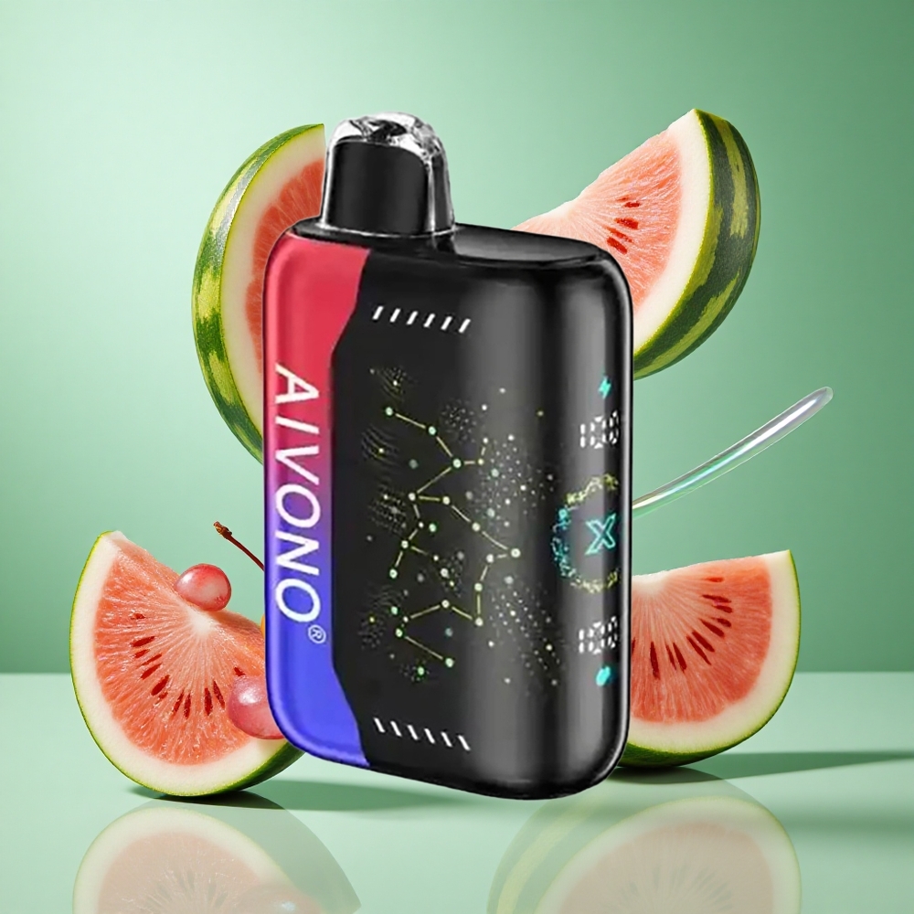 Aivono AIM BOOM 25000 Puffs Iced Watermelon Cherry UK Wholesale Vapes 28ml 650mAh