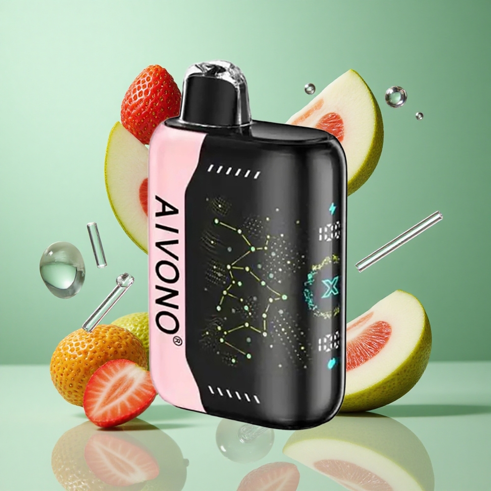 Aivono AIM BOOM 25000 Puffs Strawberry B Pop UK Wholesale Vapes Type-C Charging 650mAh