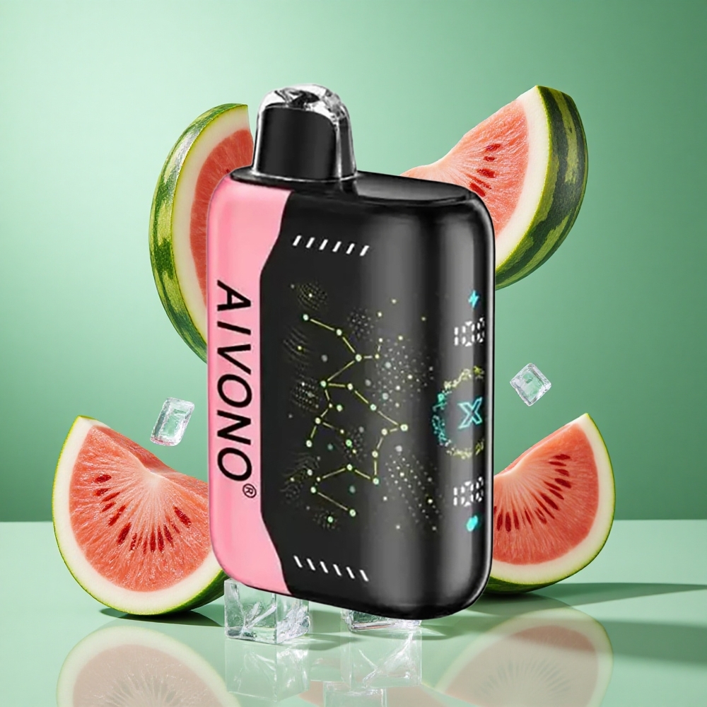 Aivono AIM BOOM 25000 Puffs Watermelon Ice UK Wholesale Vapes 28ml E-Liquid Type-C Charging