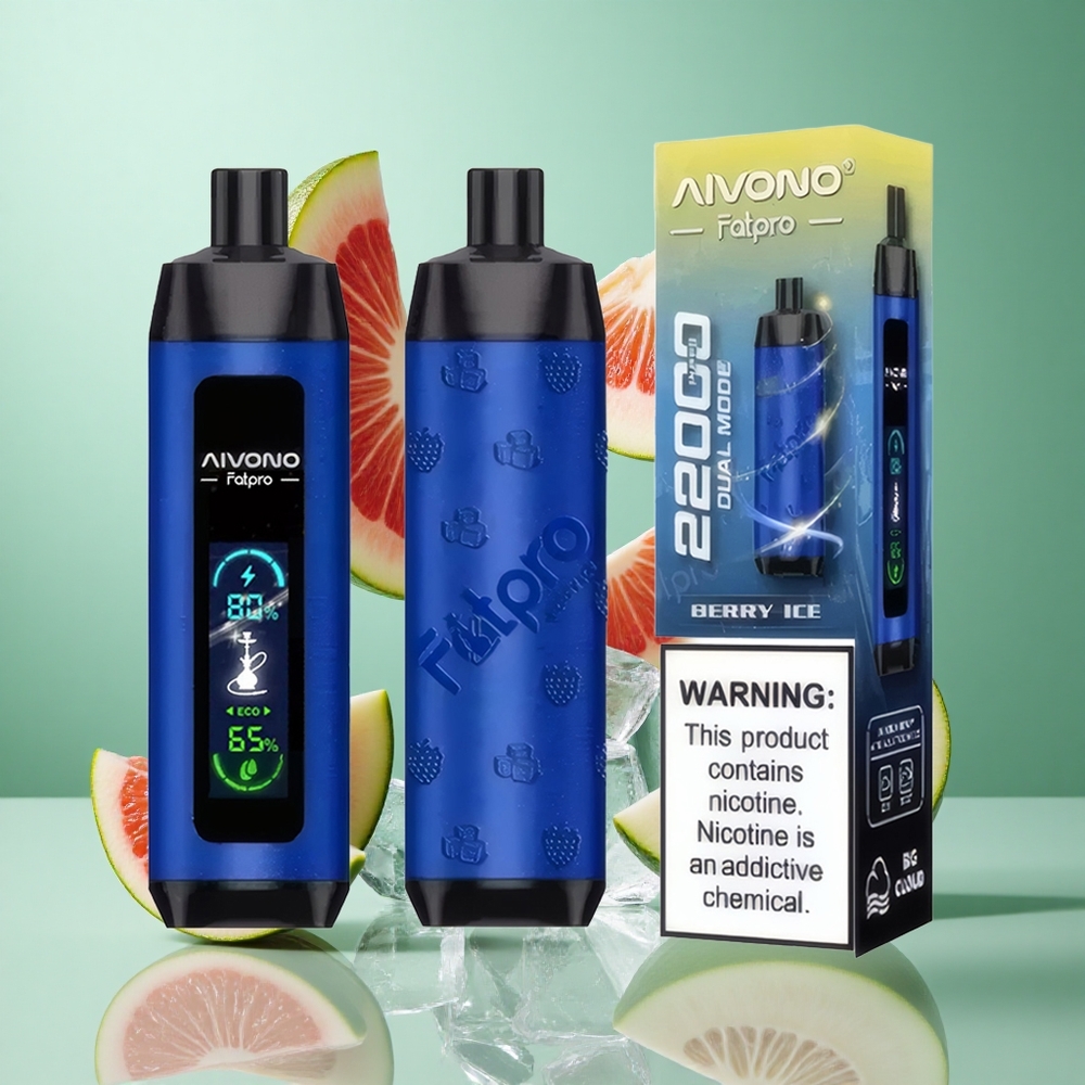 Aivono AIM FATPRO 22000 Puffs Berry Ice UK Wholesale Vapes 28ml E-liquid 600mAh Rechargeable