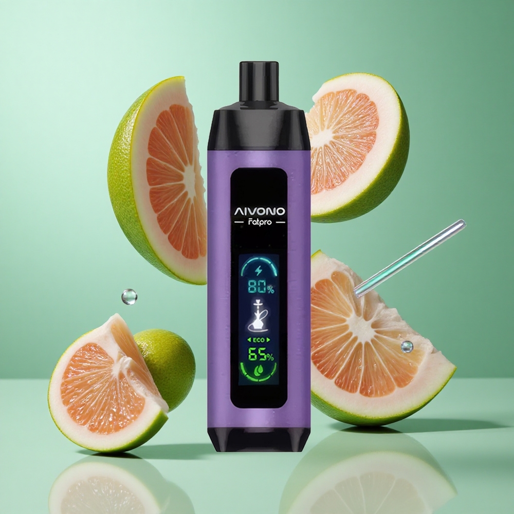 Aivono AIM FATPRO 22000 Puffs Grape Mint UK Wholesale Vapes 28ml E-liquid 600mAh Rechargeable