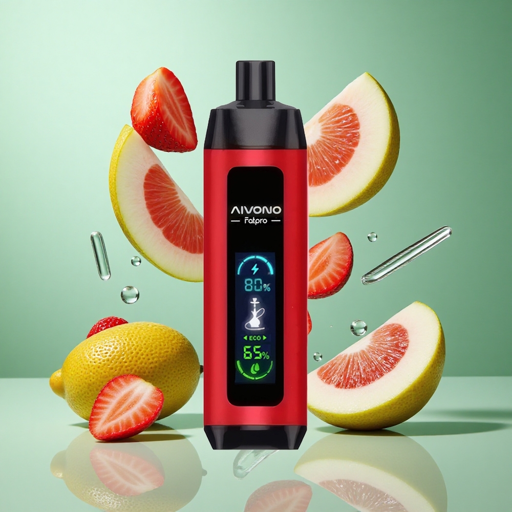 Aivono AIM FATPRO 22000 Puffs Strawberry Punch UK Wholesale Vapes 28ml E-liquid 600mAh Rechargeable