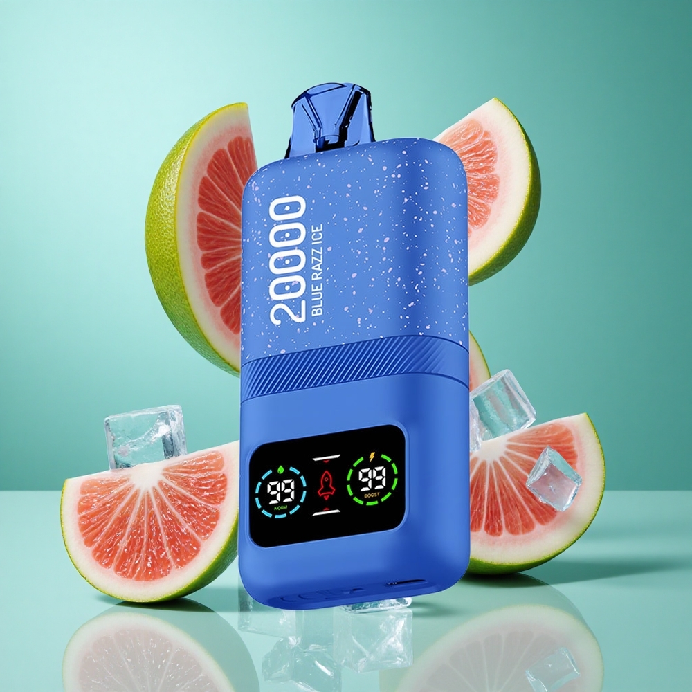 Aivono AIM MAGIC 20000 Puffs Blue Razz Ice UK Wholesale Vapes Dual Mesh Coils Type-C Rechargeable