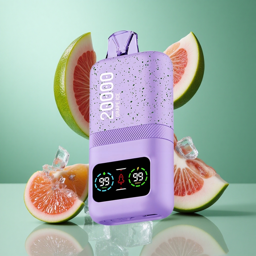 Aivono AIM MAGIC 20000 Puffs Grape Ice UK Wholesale Vapes Dual Mesh Coils Type-C Rechargeable