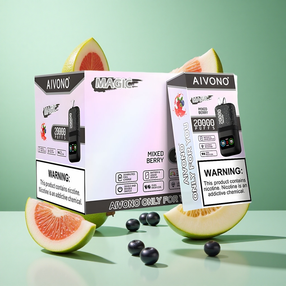 Aivono AIM MAGIC 20000 Puffs Mixed Berry UK Wholesale Vapes Dual Mesh Coils Type-C Rechargeable