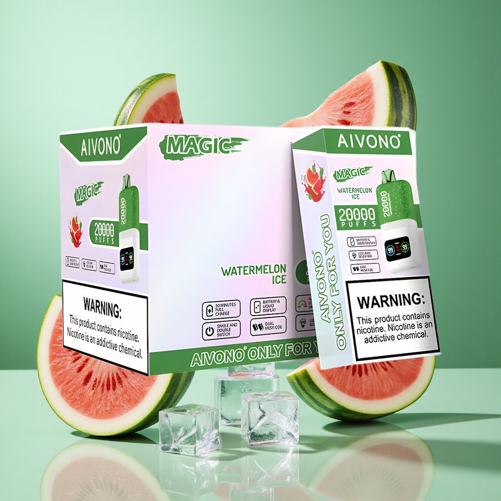 Aivono AIM MAGIC 20000 Puffs Watermelon Ice UK Wholesale Vapes Dual Mesh Coils