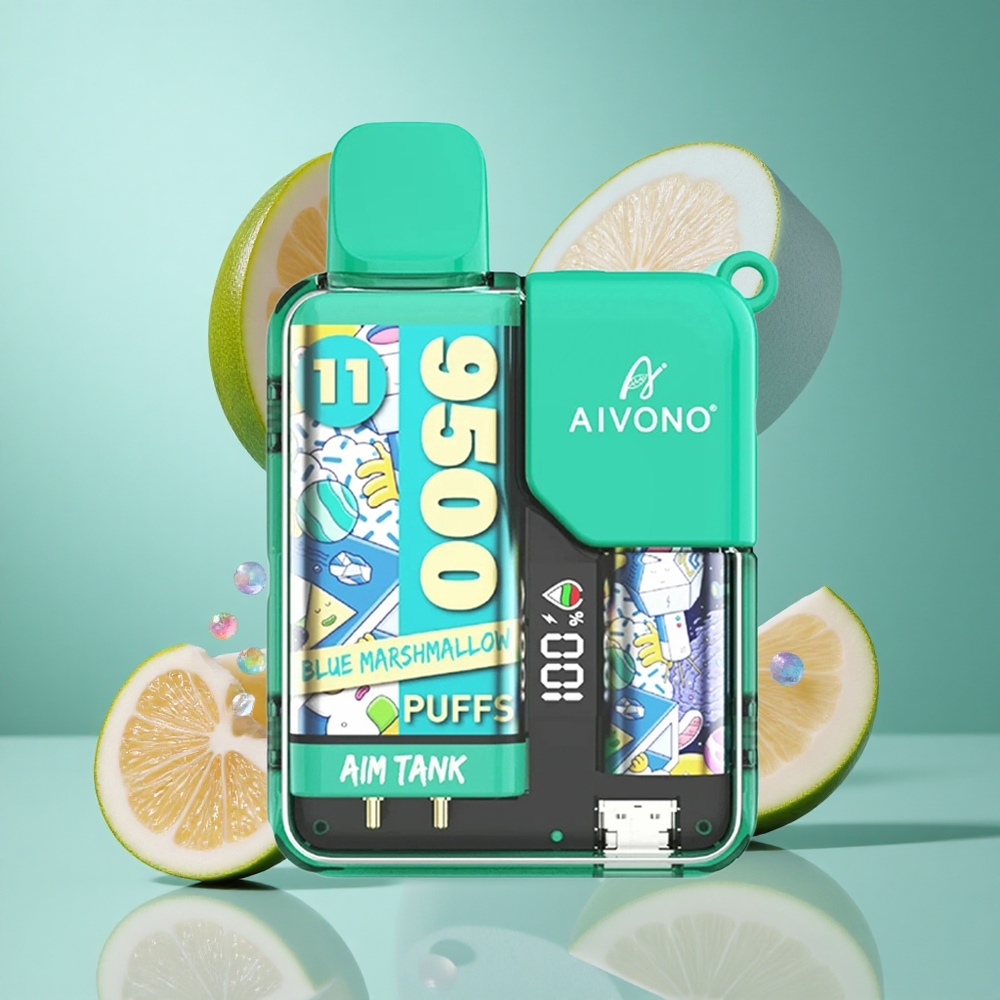 Aivono AIM-TANK 9500 Puffs Blue Marshmallow UK Wholesale Vapes 18ml E-liquid
