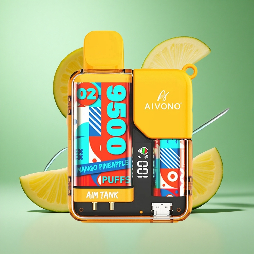 Aivono AIM-TANK 9500 Puffs Mango Pineapple UK wholesale vapes 18ml 650mAh