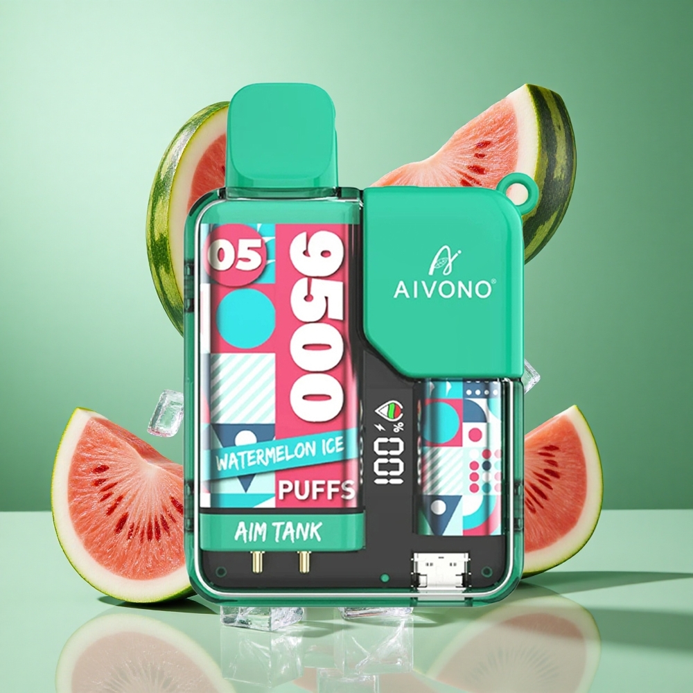 Aivono AIM-TANK 9500 Puffs Watermelon Ice UK Wholesale Vapes 18ml E-liquid 650mAh Battery