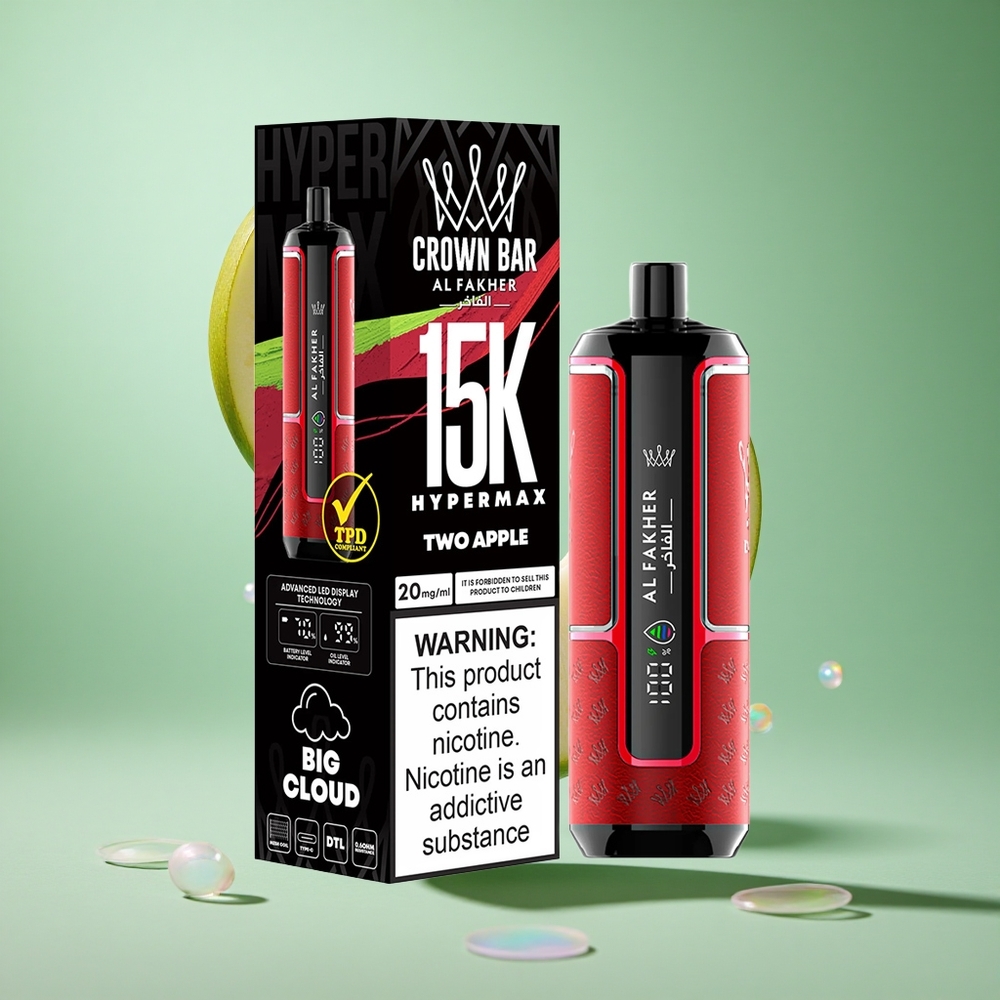 Al Fakher Crown Bar 15K Two Apple UK Wholesale Vapes 22ml 6mg Nicotine DTL