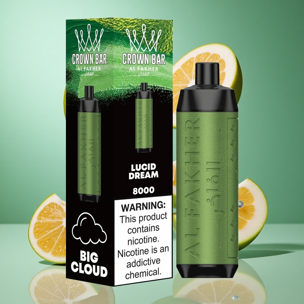 Al Fakher Crown Bar 8000 Lucid Dream Disposable Vape UK Wholesale Vapes USB Type-C Charging