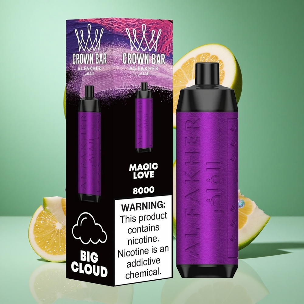 Al Fakher Crown Bar 8000 Magic Love UK wholesale vapes 18ml e-Liquid Capacity