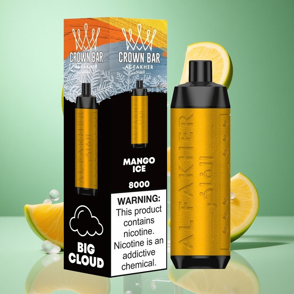 Al Fakher Crown Bar 8000 Mango Ice UK Wholesale Vapes USB-C 18mL