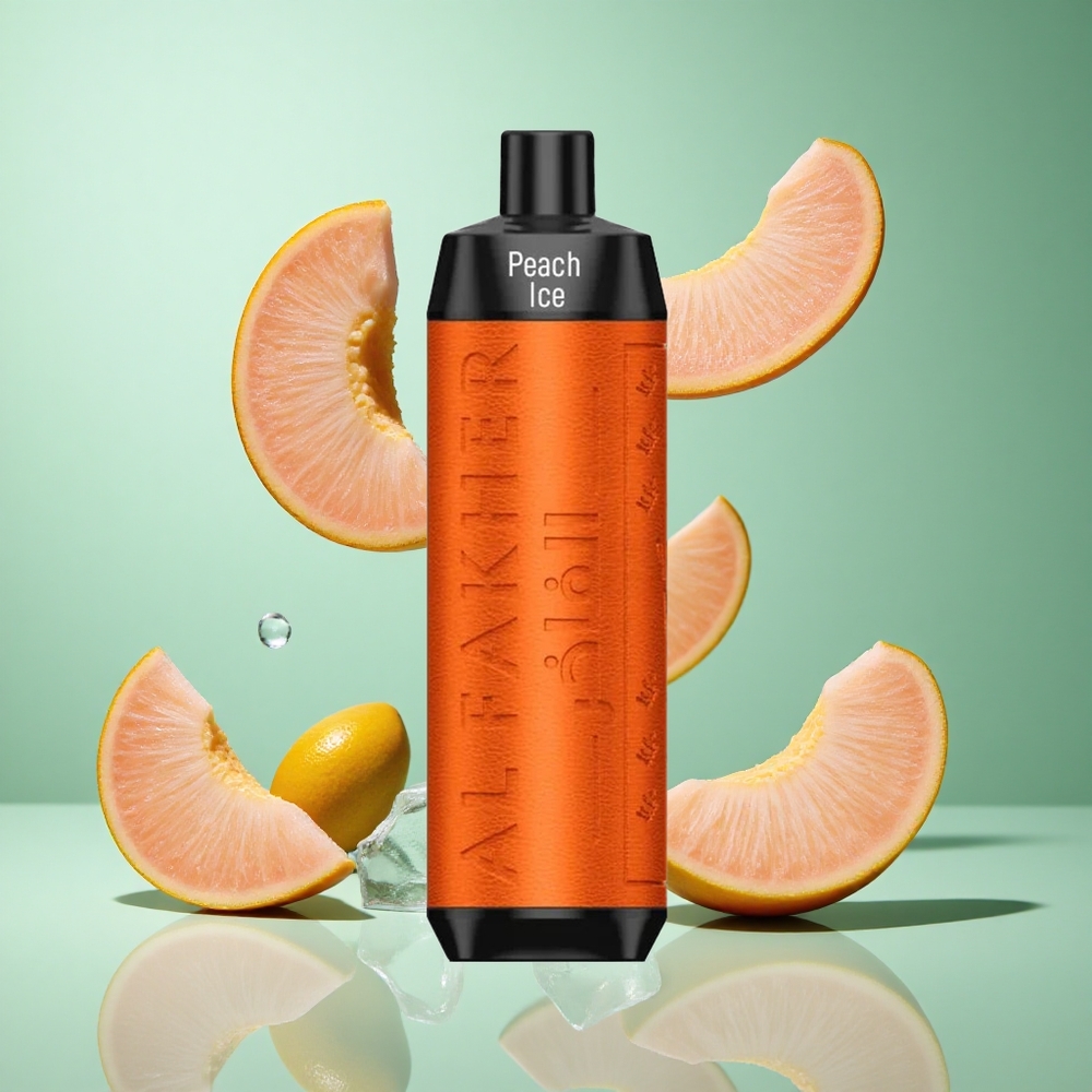 Al Fakher Crown Bar 8000 Peach Ice Crystal Disposable Vape UK wholesale vapes 18ml e-Liquid Capacity