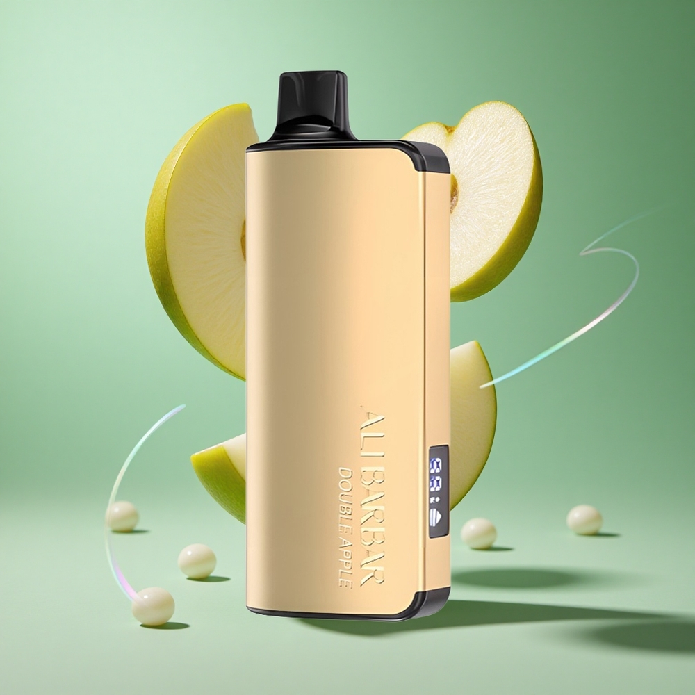 Alibarbar Ingot 9000 Puffs Double Apple UK Wholesale Vapes 22ml E-liquid LED Display