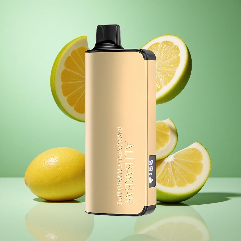 Alibarbar Ingot 9000 Puffs Passionfruit Mango Lime UK wholesale vapes 22ml LED Display
