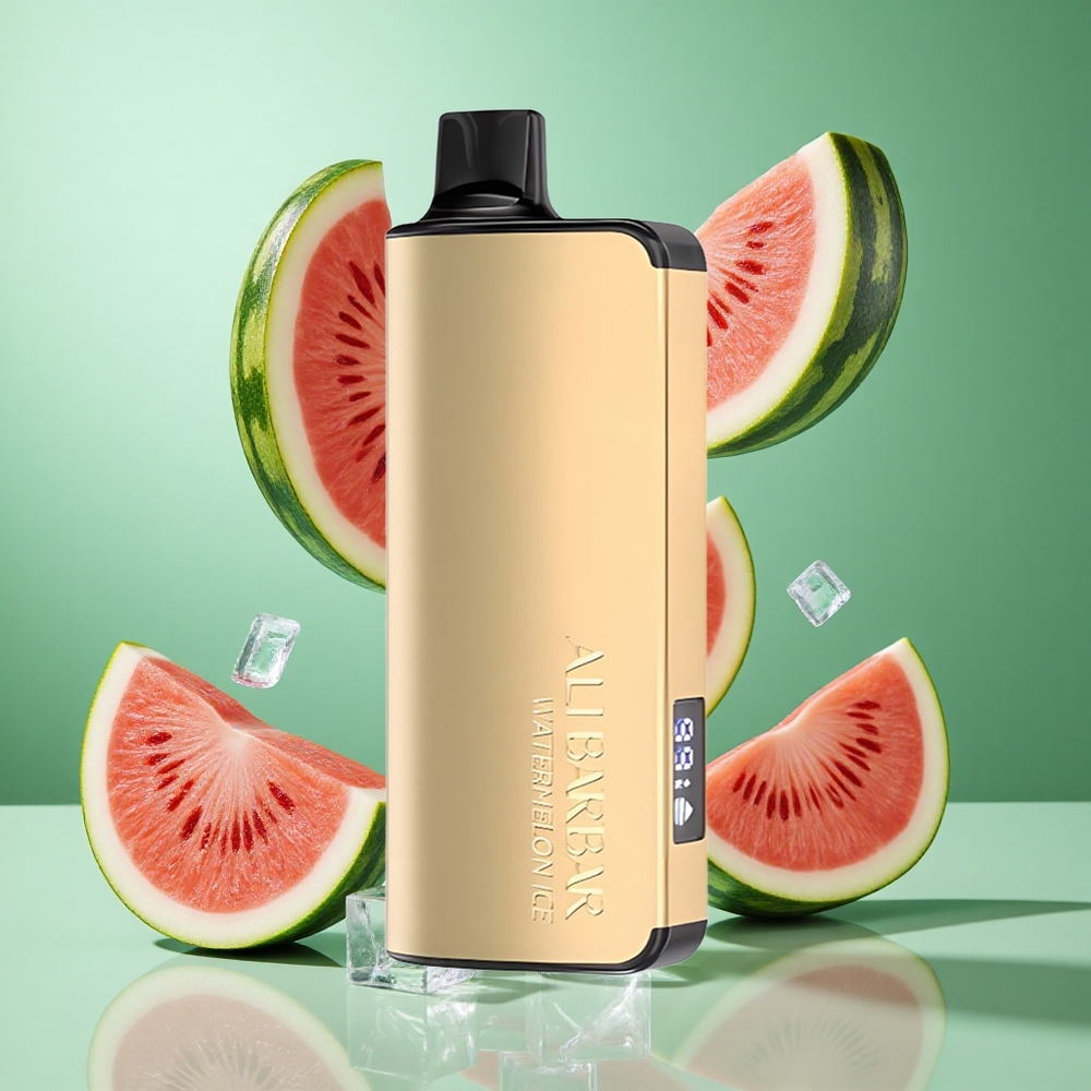 Alibarbar Ingot 9000 Puffs Watermelon Ice UK wholesale vapes 22ml LED Display