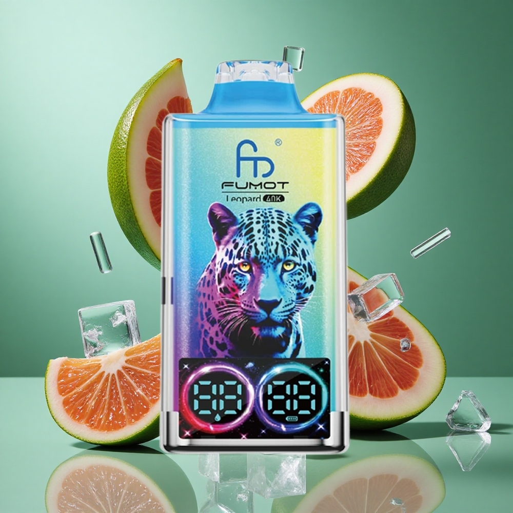 Fumot Leopard 40K Puffs Black Dragon Ice UK Wholesale Vapes Dual Mesh Type-C Charging