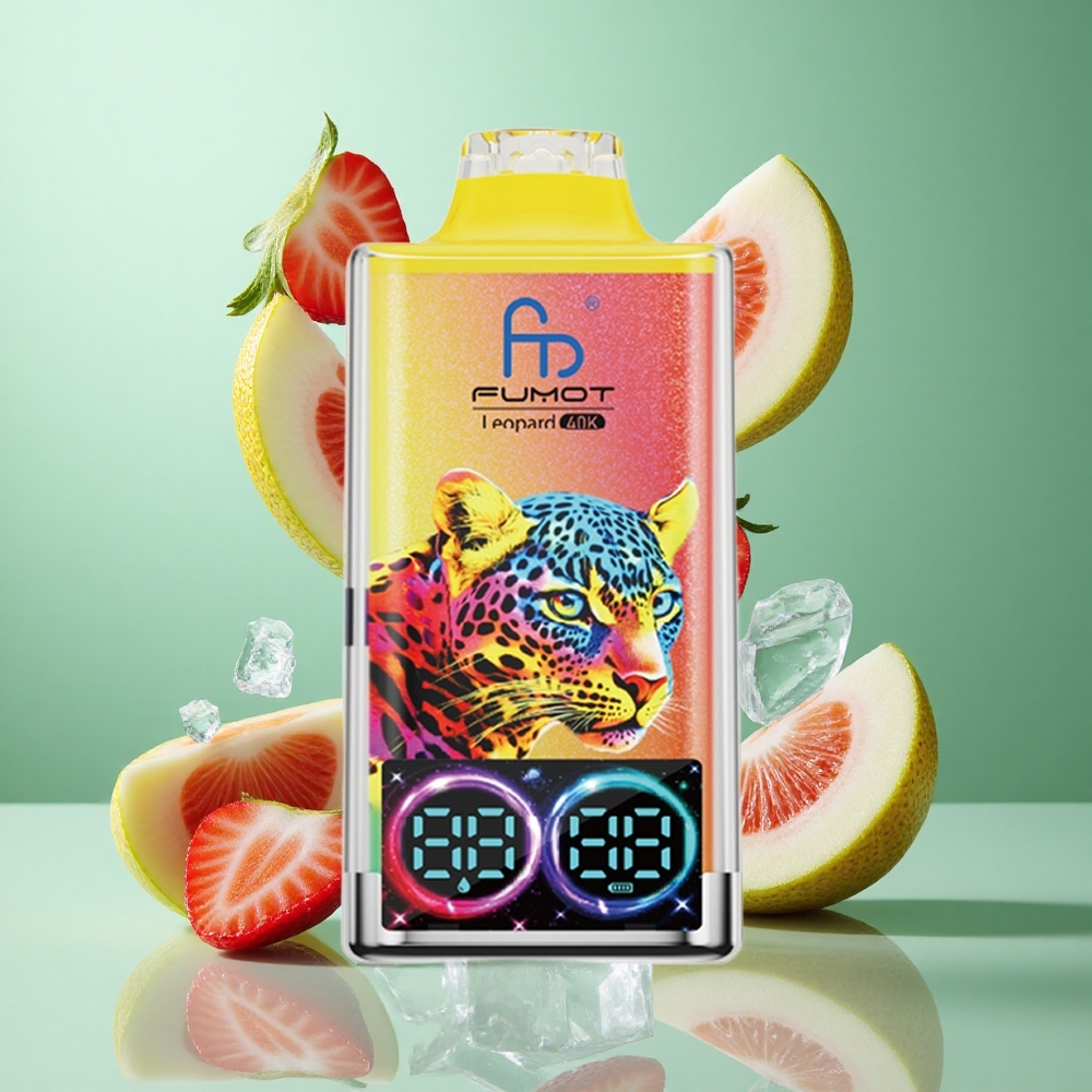 Fumot Leopard 40K Puffs Strawberry Ice UK Wholesale Vapes Dual Mesh Type-C