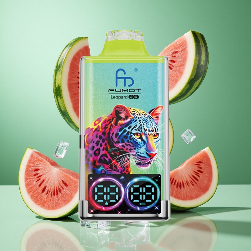 Fumot Leopard 40K Puffs Watermelon Ice UK wholesale vapes Dual Mesh Type-C