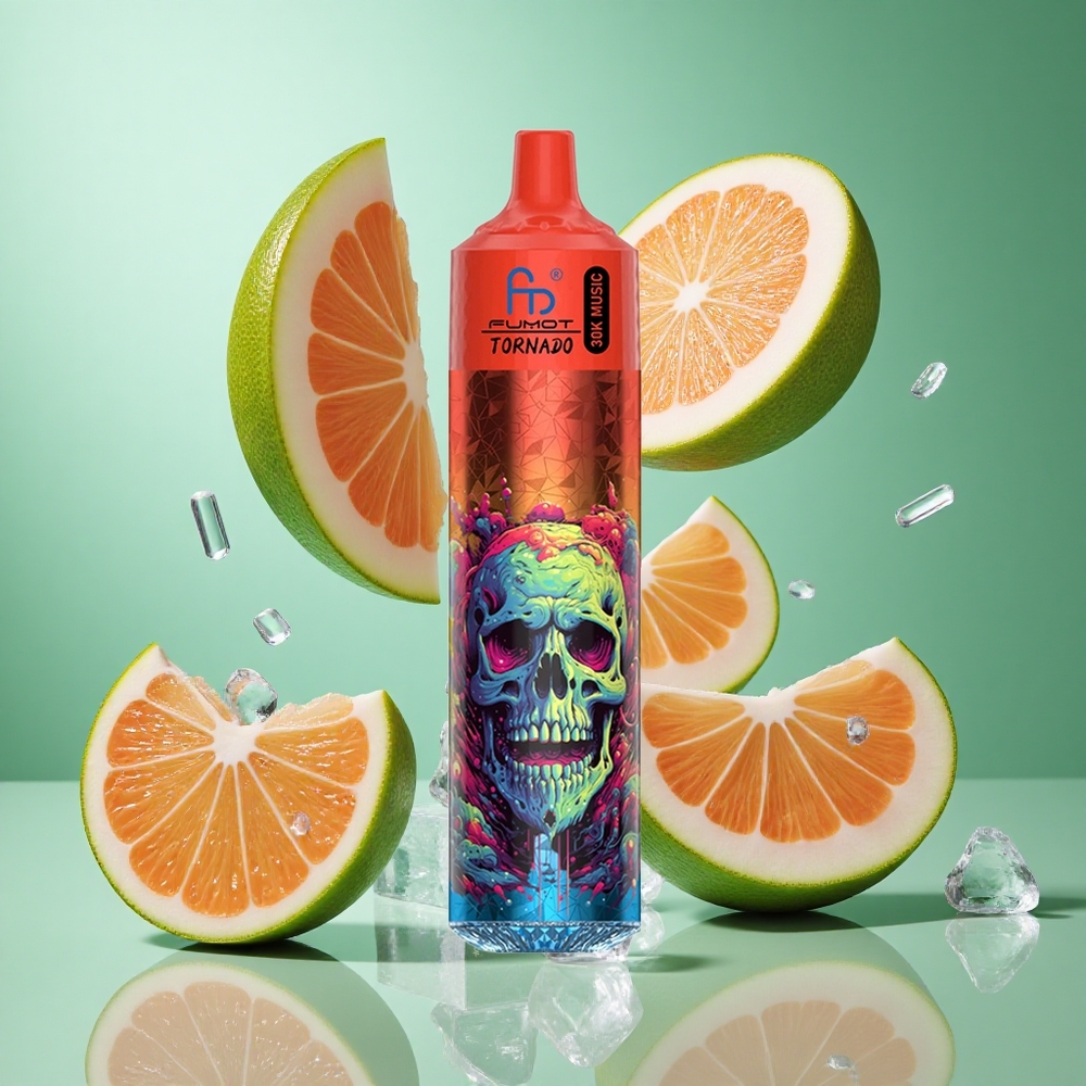 Fumot RandM Tornado 30000 Puffs Lush Ice UK Wholesale Vapes with 30mL E-liquid & LED Display