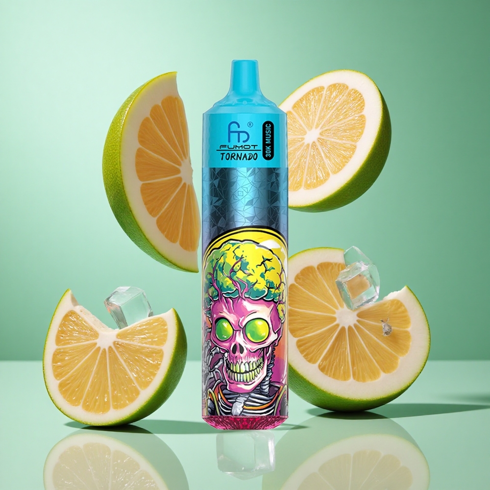 Fumot RandM Tornado 30000 Puffs Mint Ice UK Wholesale Vapes 30mL LED Display