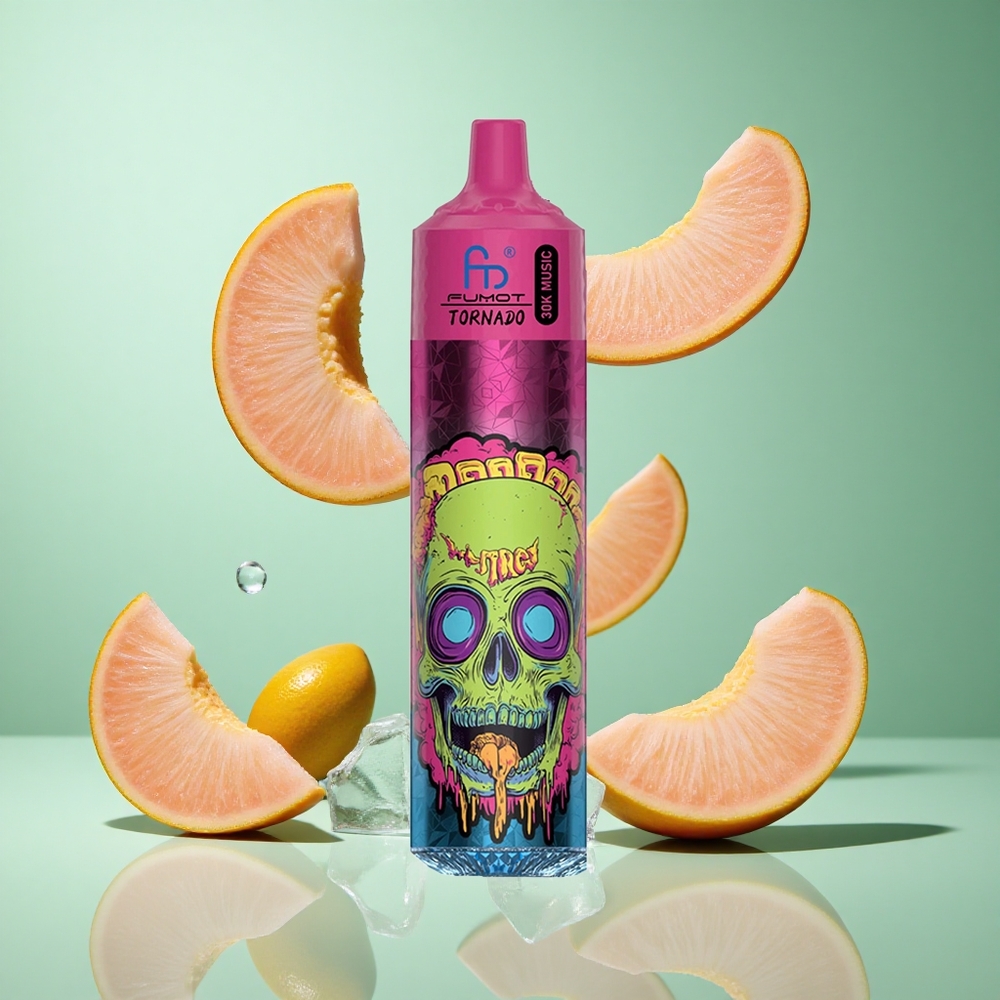 Fumot RandM Tornado 30000 Puffs Peach Ice UK Wholesale Vapes 30mL 2%, 5% Nicotine
