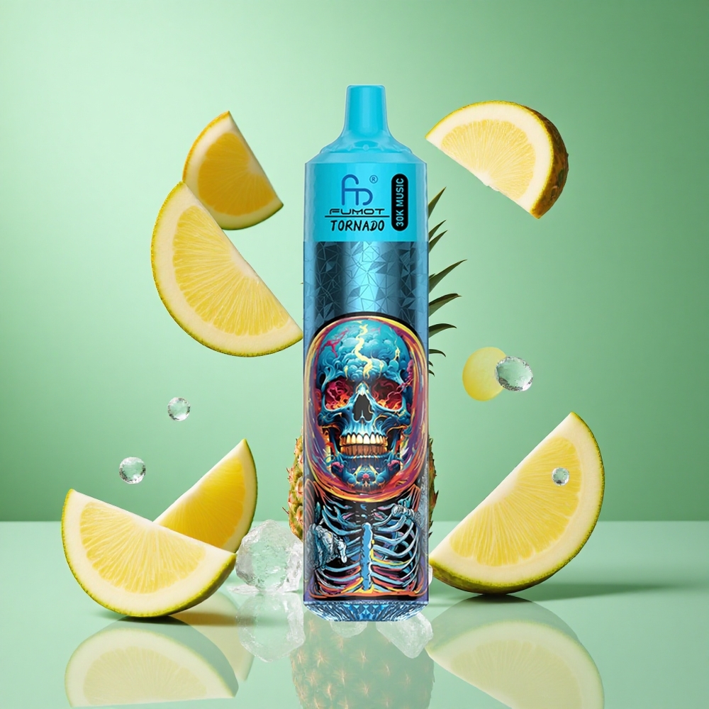 Fumot RandM Tornado 30000 Puffs Pineapple Ice UK Wholesale Vapes 30mL Pre-filled 2%, 5% Nicotine