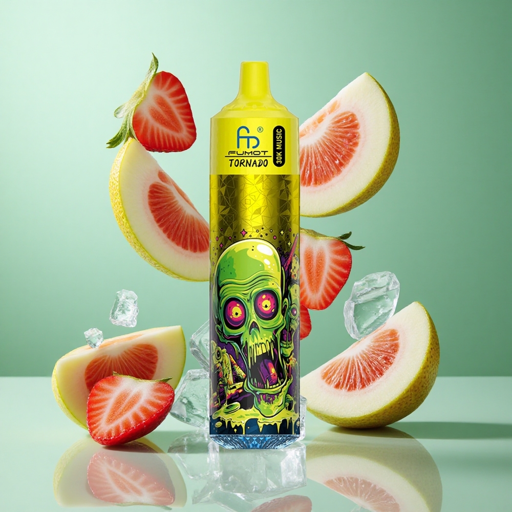 Fumot RandM Tornado 30000 Puffs Strawberry Ice UK Wholesale Vapes 30mL 2%, 5% Nicotine