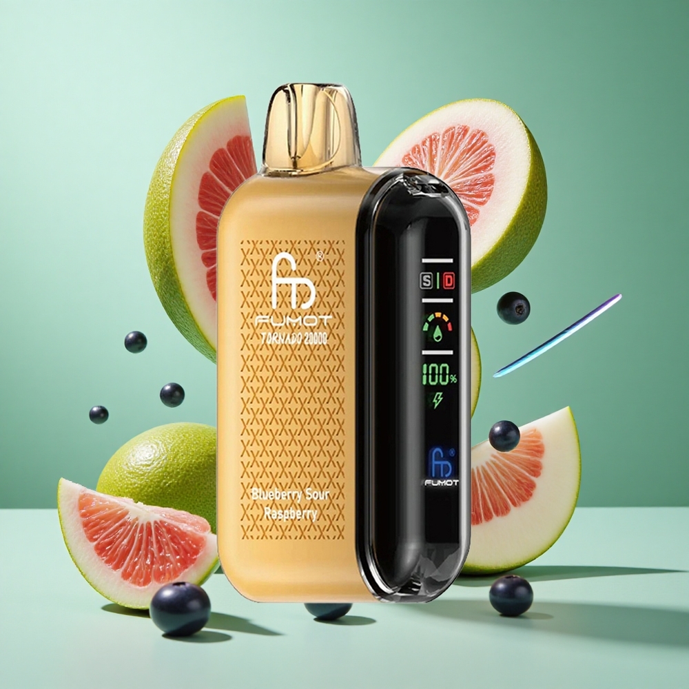 Fumot Tornado 20000 Puffs Blueberry Sour Raspberry UK wholesale vapes Dual Mesh Coil