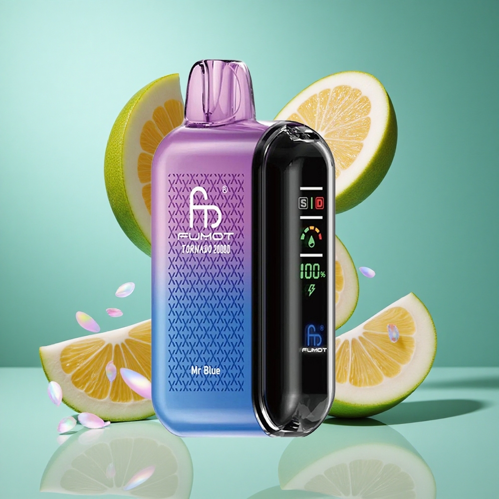 Fumot Tornado 20000 Puffs Mr Blue UK wholesale vapes Dual Mesh Coil