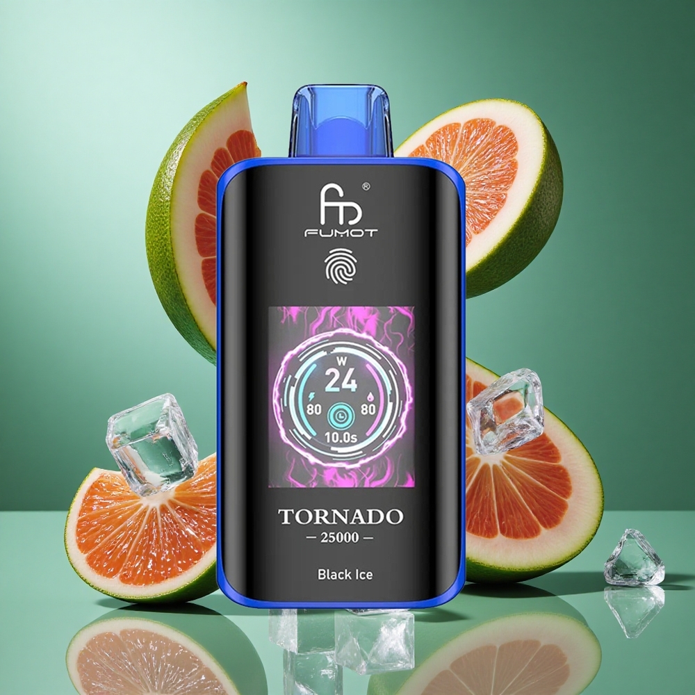 Fumot Tornado 25000 Puffs Black Ice UK wholesale vapes with 700mAh Rechargeable Battery